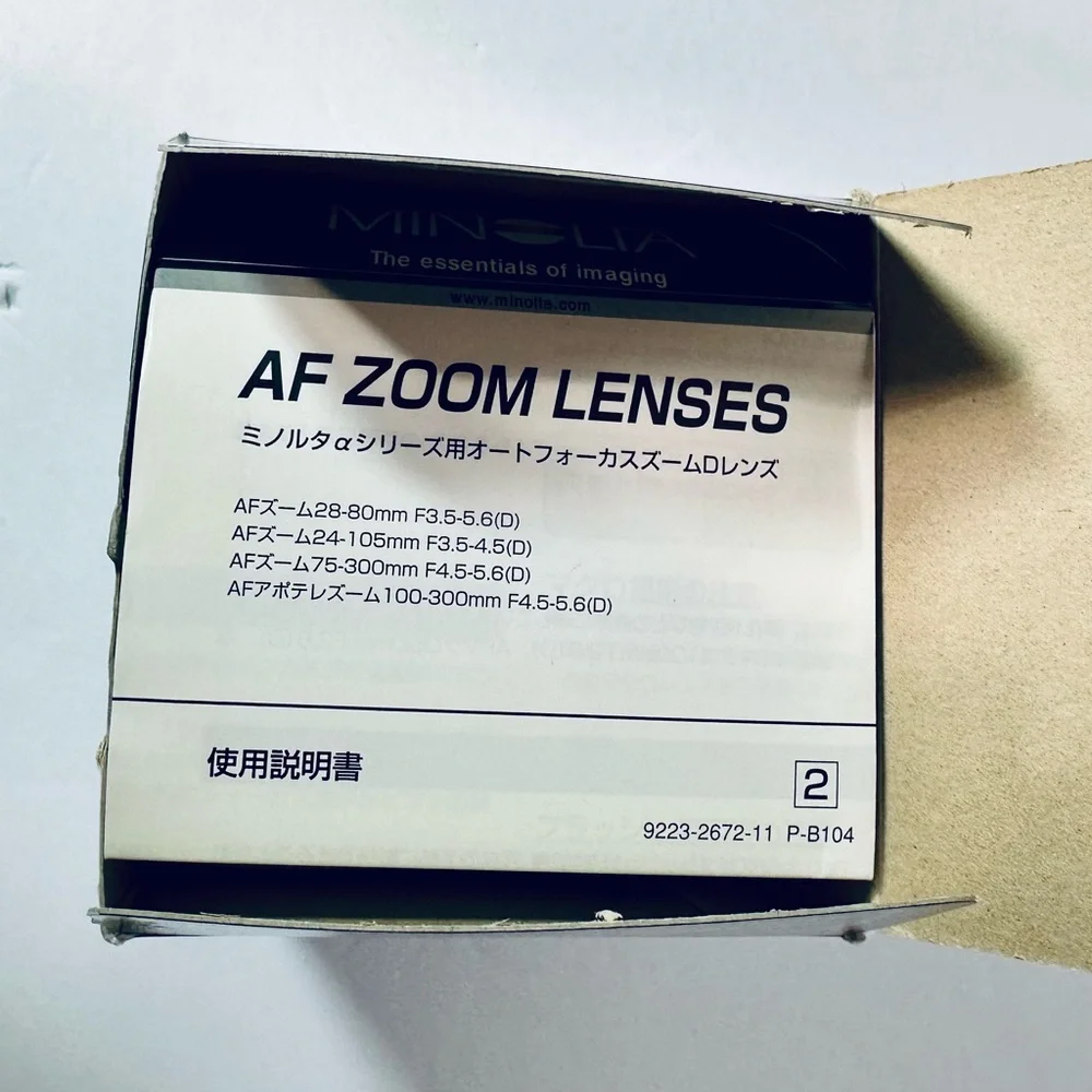 Minolta AF Zoom 24–105mm f/3.5–4.5 D Lens – A-Mount | Made in Japan
